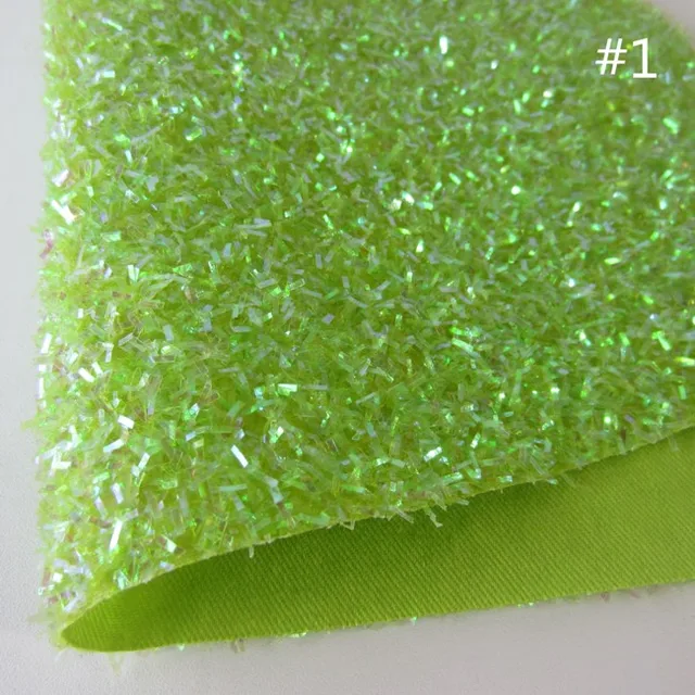 30cm x 134cm tinsel glitter PU leather fabric for Christmas decorate