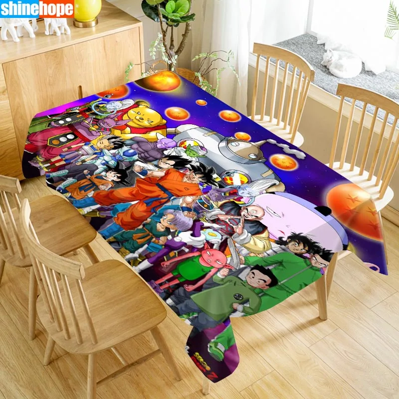  Dragon Ball Z Tablecloth Cloth Thicken Oxford Rectangular Table Cloth for Wedding Customizable size
