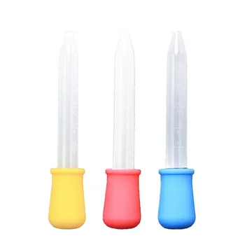 

3pcs Silicone Pipette Liquid Food Dropper Plastic Baby Feeding Medicine Spoon Burette Infant Utensils