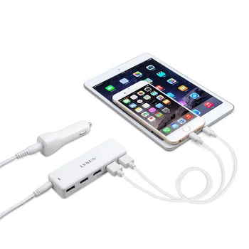 

5 Ports USB Car Charger DC Adapter For iPhone 6 5 5s 4 4s Samsung Galaxy S4 S3 iPad MEIZU XIAOMI HUAWEI Charging