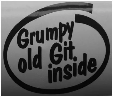 (100 шт./лот) оптом Grumpy Old Git inside смешная Новинка виниловая Автомобильная