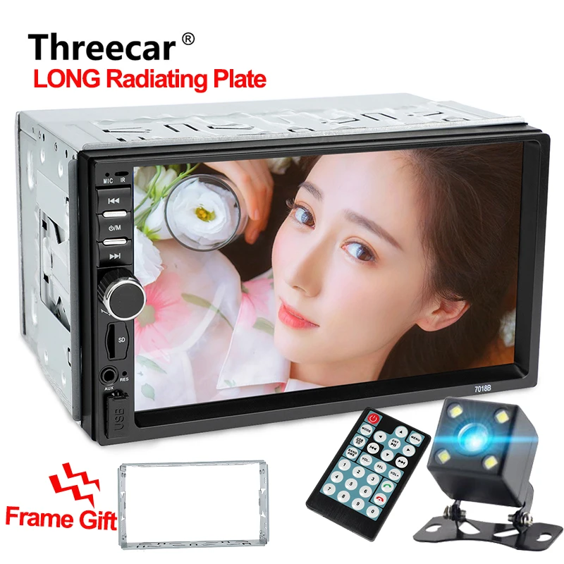 

2 DIN Mirror Link 7 Inch Car Radio Player 7018B MP4 Mp5 Stereo Bluetooth long Radiating plate FM/USB/TF/Auxin for rear camera