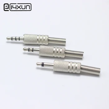 

5pcs 3.5mm Headset Plug 3.5 mm Nickel Plated 2 / 3 / 4 Pole Audio Plugs Jack Charging DIY Repair Charging Adapter Connector