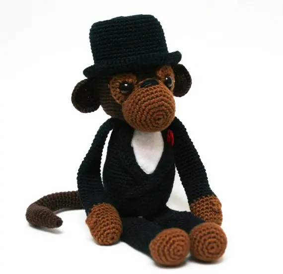 Игрушки для вязания крючком amigurumi обезьяна любовник Номер модели 0928