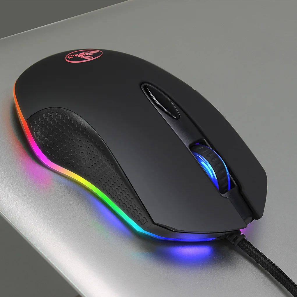 

Gaming Mouse USB Wired 6 Keys 200-4800 DPI Optical Sensor Desktop Computer Laptop Mouse RGB Backlit