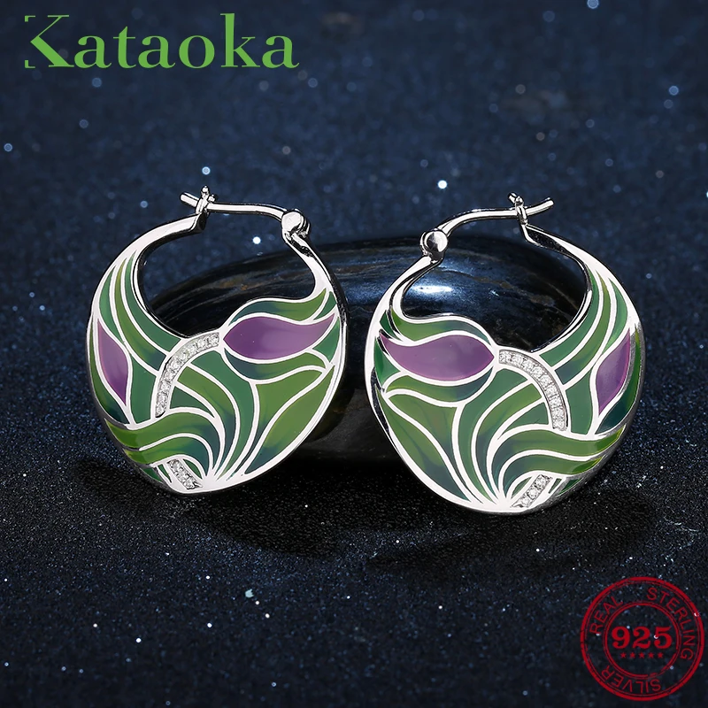 

Loving life Green leaf Lotus flower stud Earrings for Women Zirconia 925 Silver Earrings Party Fashion Jewelry 2018 Gift