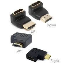 HD 1080P Male to Female HDMI Adapter Converter 90 / 270 Degrees Angle Turn Right / Left 180 360 Degree Rotating HDMI Connector src25 32 40 50 63 90l r rotating cylinder rotating clamping cylinder 90 degrees 180 degrees 45 degrees
