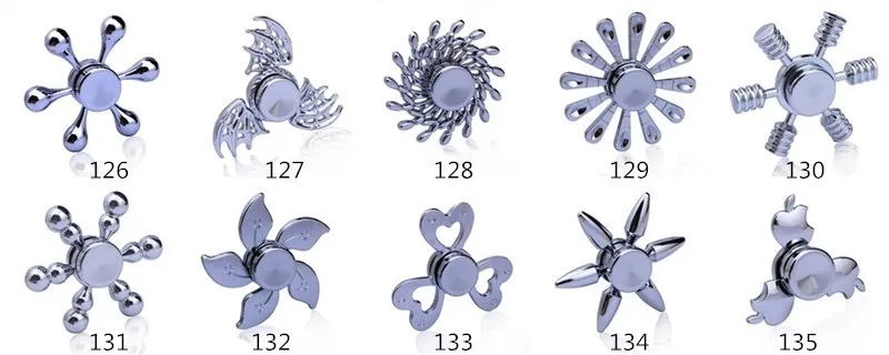 100 шт./лот 135 Тип радужный гептагональный ручной Спиннер из цинкового сплава металлический Спиннер с металлическим подшипником edc Спиннер ручной
