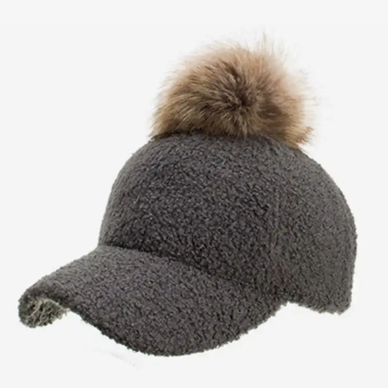 Invierno gorras de béisbol casuales de las mujeres de invierno cálido snapback gorra sol gorra mujer sombrero de papá hueso gorras párr mujer baseball mujer