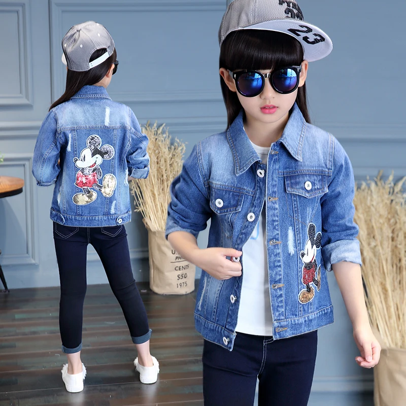 17 Printemps Nouveau Point Bebe Filles De Mode Denim Veste Filles Court Style Arc Imprimer Denim Survetement Veste Enfant Denim Manteau Aliexpress