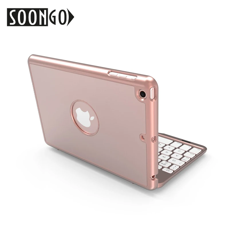 US $57.11 SOONGO 79 Inch Wireless Bluetooth Keyboard Cover for ipad mini4 Clamshell Backlit Keypad for Apple ipad mini4 Tablet Keyboard