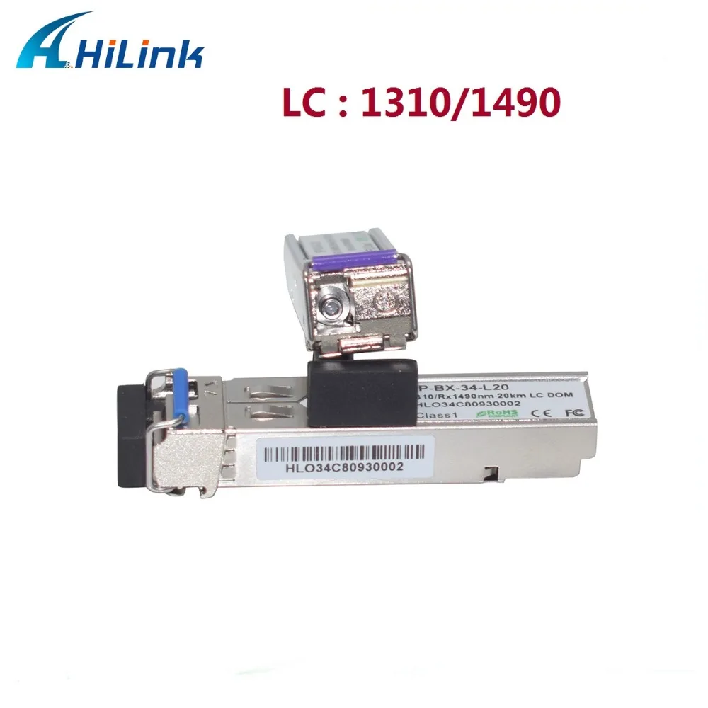 1 пара: 20 км 1,25 г bidi SFP 1310/1550(1490) нм ahilnk LC/SC WDM SFP модуль