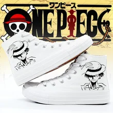 Цельные кроссовки; женская обувь на платформе; модная парусиновая обувь из аниме; обувь с принтом обезьяны D; Косплей Луффи; женская обувь по индивидуальному заказу; мужская обувь