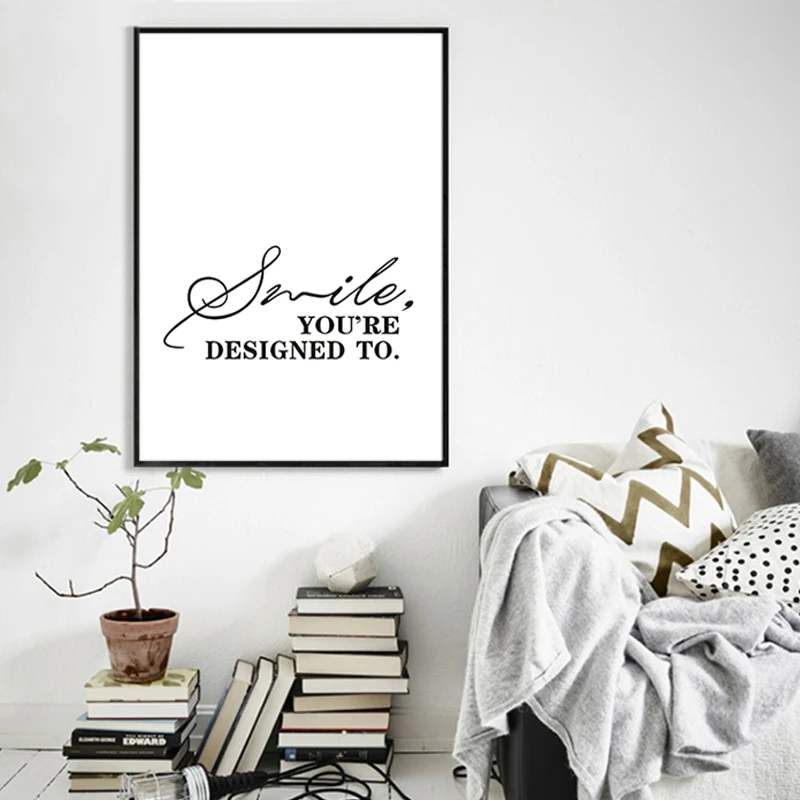 Картина на холсте Smile You черно белая вдохновляющая фотография|art print|wall art printart painting