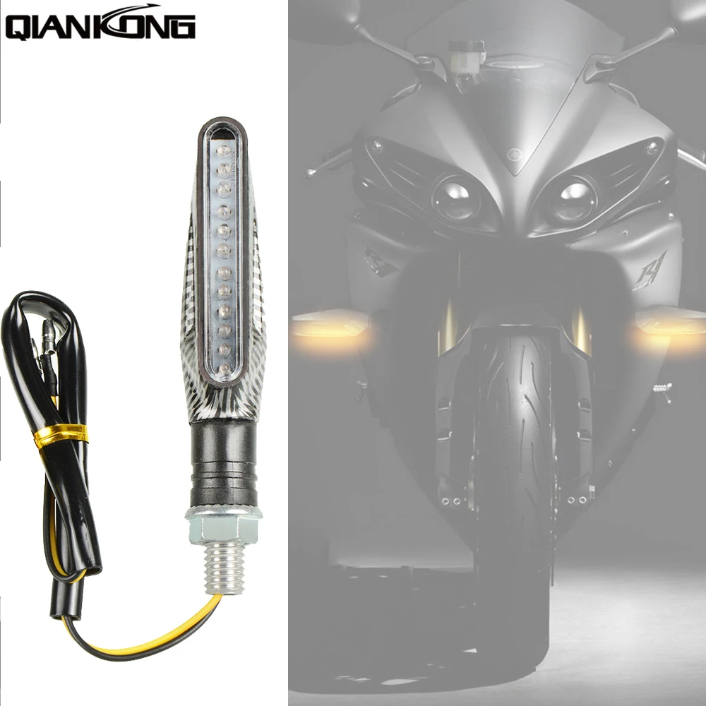 

Universal Motorcycle LED Turn Signals arrows Indicator Light Amber Light Motorbike Lamp Super Bright For HONDA CBR400 NC23 NC29