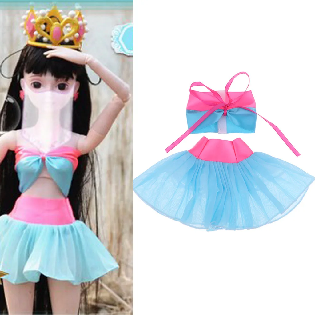 1/3 BJD Smart Doll Clothes Bikini for Dollfie SD DD Party/Cosplay Outfit Blue & Pink