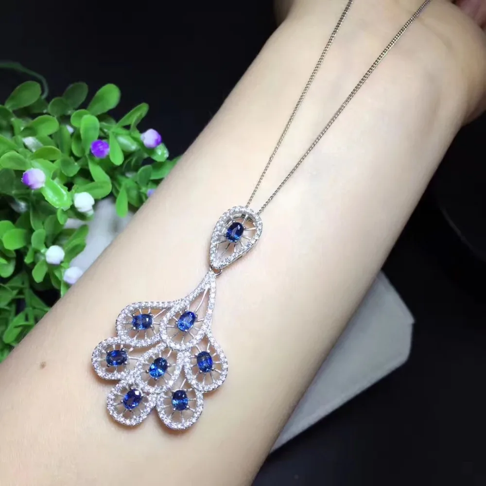 

Collares Collier Qi Xuan_Blue Stone Fashion Pendant Necklace_Real Blue Necklace_Quality Guaranteed_Manufacturer Directly Sales