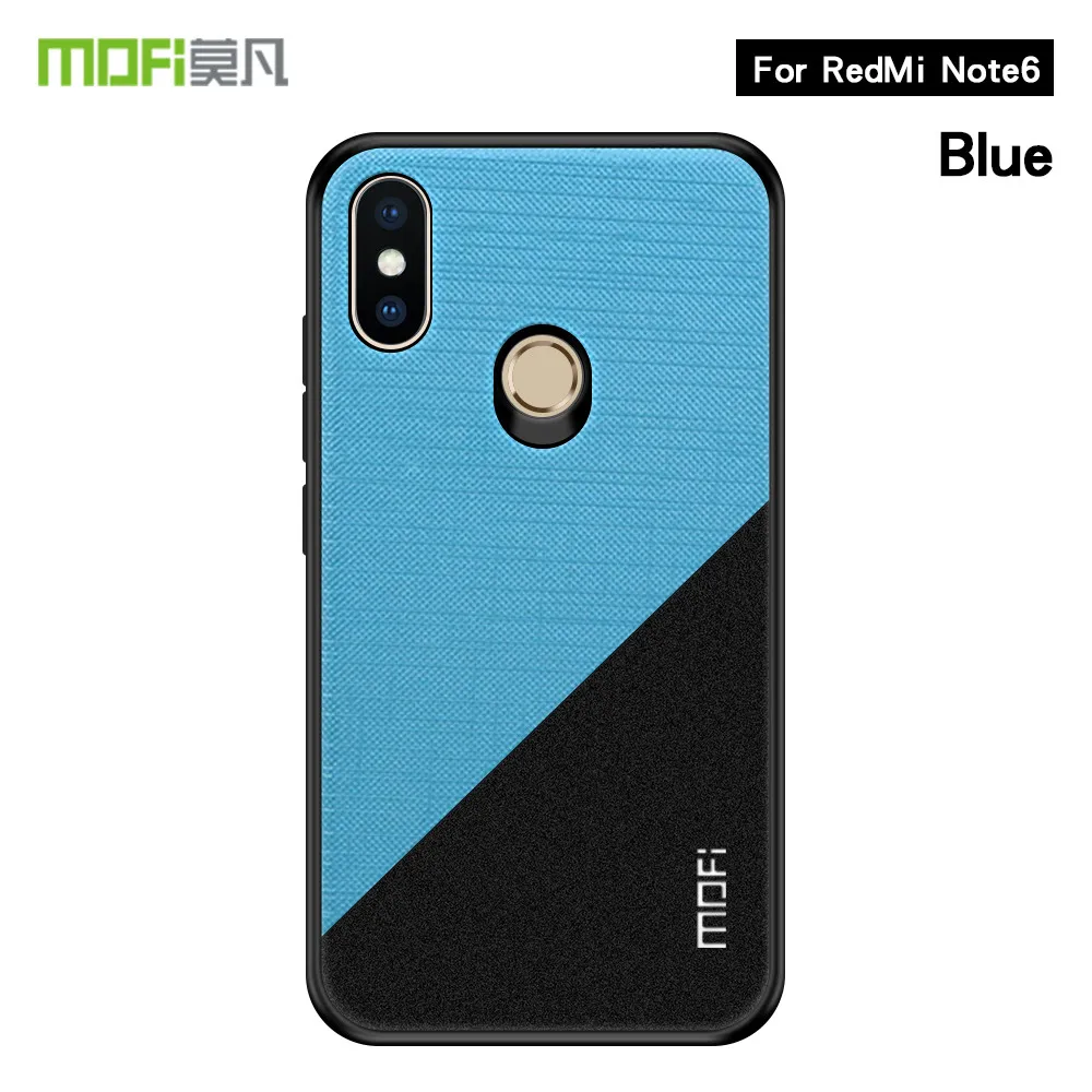 xiaomi leather case chain Mofi Shockproof Men Business Back Cover for Xiaomi Redmi Note 6 Case 6.26" xiaomi leather case glass Cases For Xiaomi