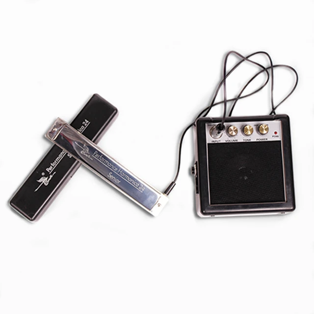 Swan Tremolo Electric Harmonica 24 Hole Electro acoustic With Speakers