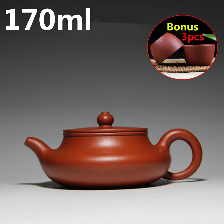 

Porcelain Tea Pot Oriental Teapots Chinese Ceramic Teapot 170ml Tea Pot Set Yixing Zisha Clay Famous Handmade Pots Bonus 3 Cups