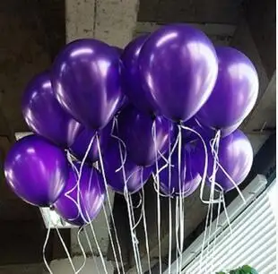 200 шт Разноцветные 10 дюймовые латексные шарики для свадебного украшения Детские воздушные шары с днем рождения 1,2g Globos для мероприятий и вечеринок - Цвет: Deep Purple
