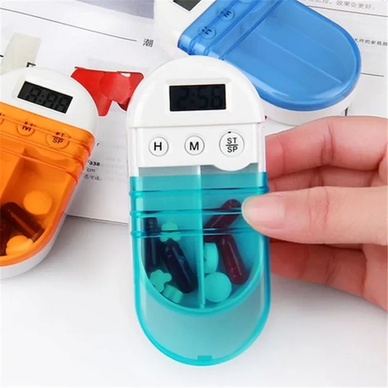 

Baffect Portable Pill Box Timer Pill Medical Kit Electronic Reminder Mini Drug Box Small Medicine Box Dispenser Dispensing