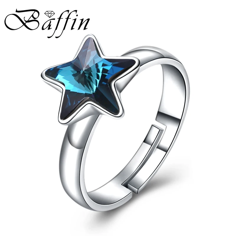 Женские серебряные кольца BAFFIN с кристаллами SWAROVSKI простые модные ювелирные