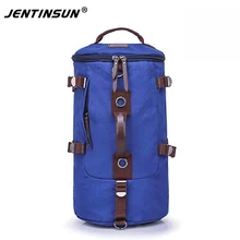2017 Новая Недвижимость Mochilas Круглый Цилиндр Двойного Плеча Пакет Отдыха Холст Большой Емкости Рюкзак Студент Школы Мешок