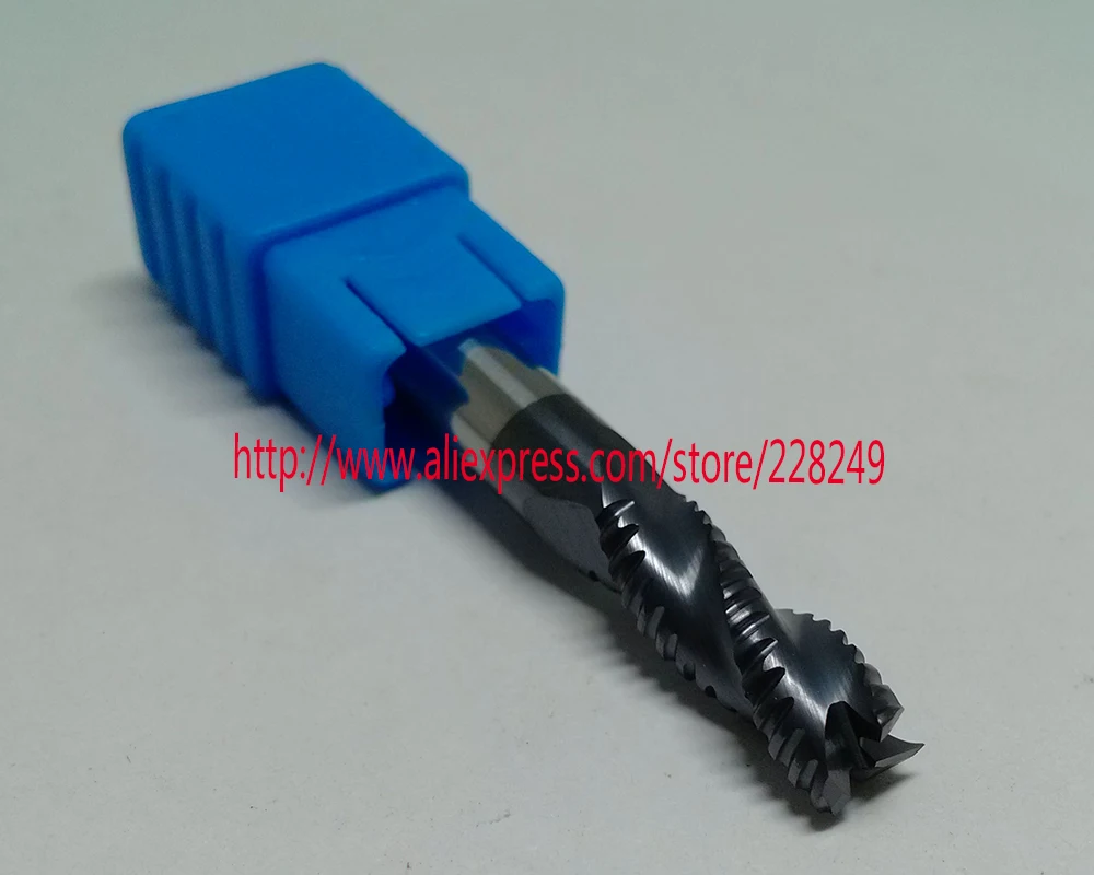 

1pc D12*30*D12*75 HRC60 3 Flutes Tungsten Solide Carbide Roughing End Mills For CNC Milling Tools