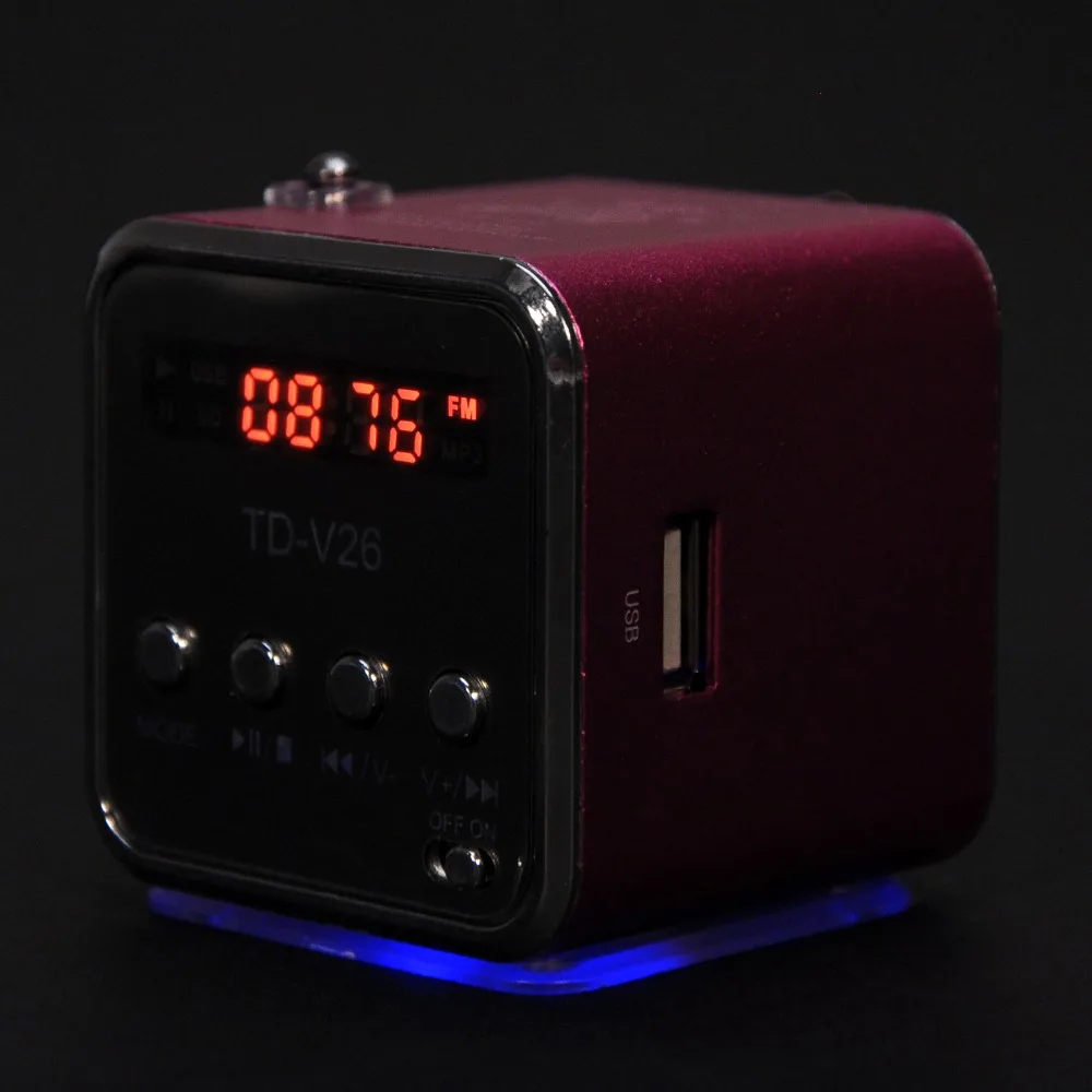 Портативный радиодинамик kebidu с ЖК дисплеем поддержка Micro SD/TF MP3 цифровой fm