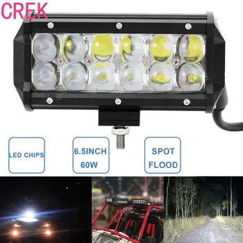 

CREK 6.5 Inch Durable LED Work Light Bar Car 12V 24V Auto Pickup SUV UTV Truck ATV Boat UTE Offroad Worklight Driving Fog Lamp