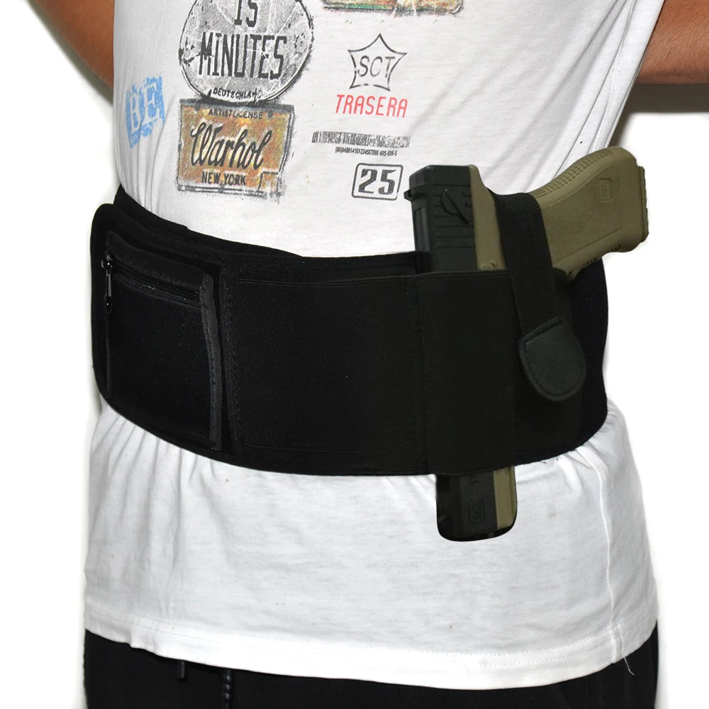 Правая/левая рука 2 в 1 комбинированная тактическая Брюшная лента пистолет кобура для Glock 17 19 22 серии и большинства пистолетов