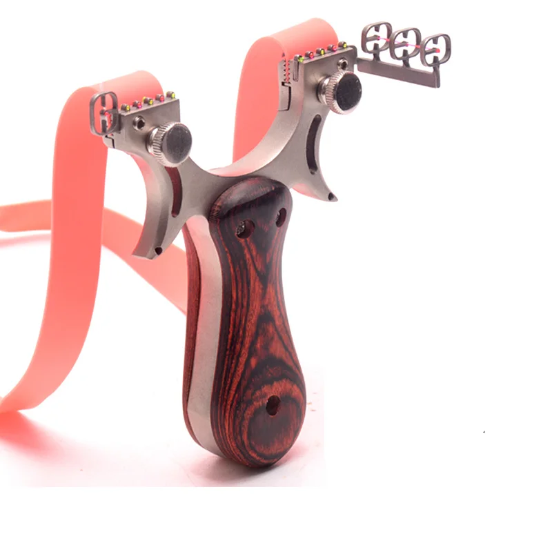 المقلاع المنجنيق الصيد عالية الجودة الفولاذ المقاوم للصدأ مع شريط مطاطي في الهواء الطلق اطلاق النار لعبة حبال النار