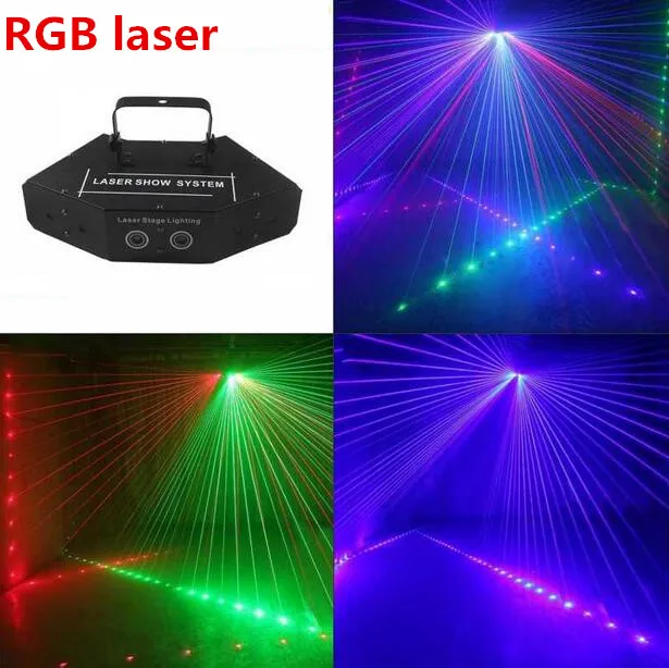 Лазерный светильник RGB с 6 глазами для DJ, дискотека, клубный сценический светильник, с управлением vce, вечерние, диско-светильник, луч с массовым эффектом, светильник