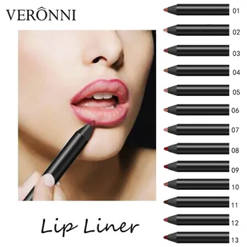 

VERONNI Matte Pencil Lip Liner Pencil Maquiagem Professional Long Lasting brown Lip liner for Makeup Lipliner Pen Cosmetic