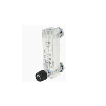 

0.1-0.8L/min 1/4" BSP Female Thread PMMA Panel Type Gas Float Flowmeter Air Flow Meter Rotameter With Control Valve