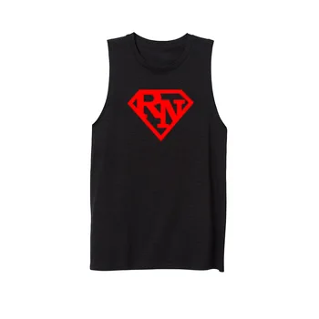 

Womens Super Nurse RN Workout Casual Tank Vest Sleveless Tops Shirts