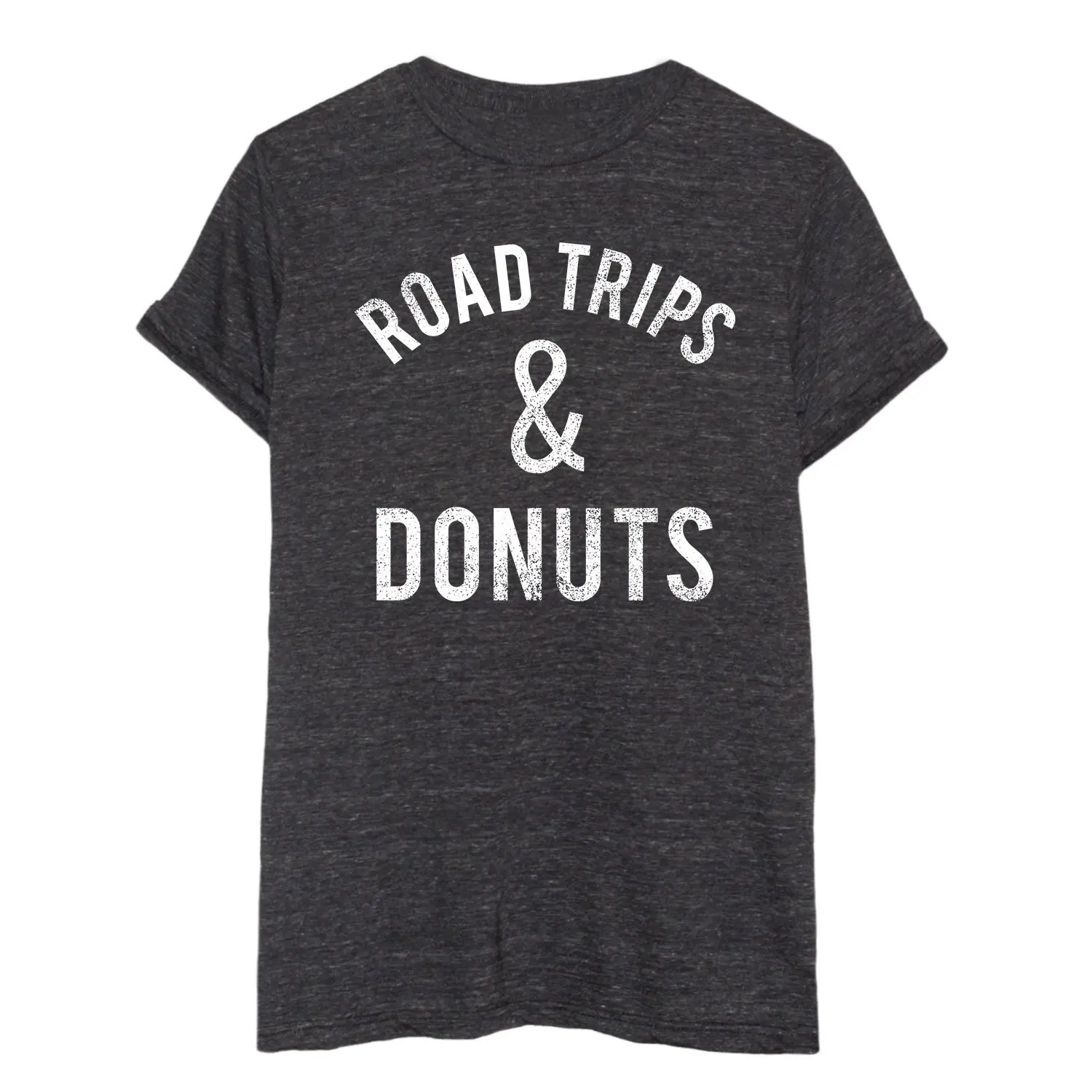 Road Trips and Donuts - Cheap Crew Neck Men'S Top Tee Tee Shirts Men O-Neck Tees T-Shirt Short Sleeve Top Loose Clothes
