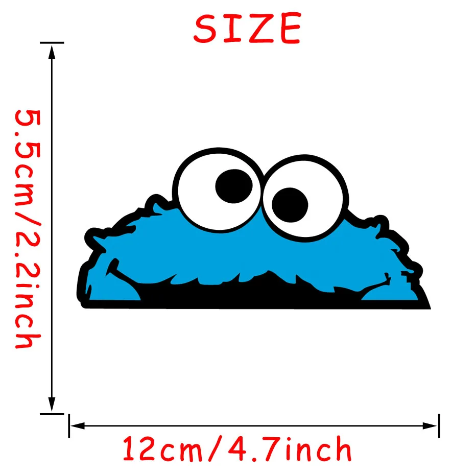 Peeping Cookie Monster полноцветная виниловая наклейка на стену цветная художественная