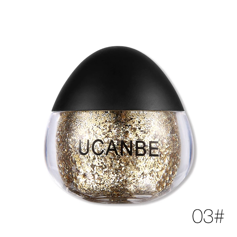 UCANBE Brand Polarized Highlighter Gel Eyeshadow Face Body Glitter Paste Cream Makeup Dimond Shine Hair Paint Cosmetic for Party