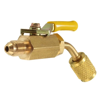 

Wholesales item R410a R134a Brass Shut Valve For A/C Charging Hoses HVAC 1/4inch AC Refrigerant