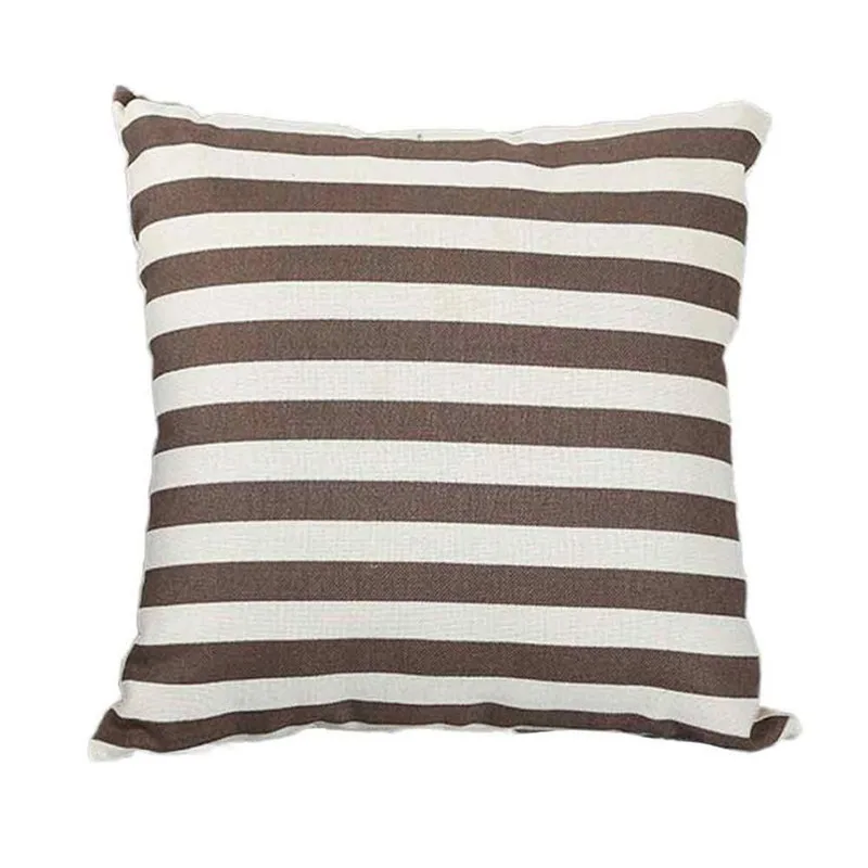 Stripe Print Sofa Bed Home Decoration Festival Pillow Case Cushion Cover0