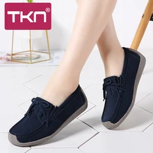 TKN/женские лоферы на плоской подошве; коллекция года; сезон осень; Кожаные Замшевые слипоны; повседневные кроссовки с бахромой; женские оксфорды с кисточками; 1318