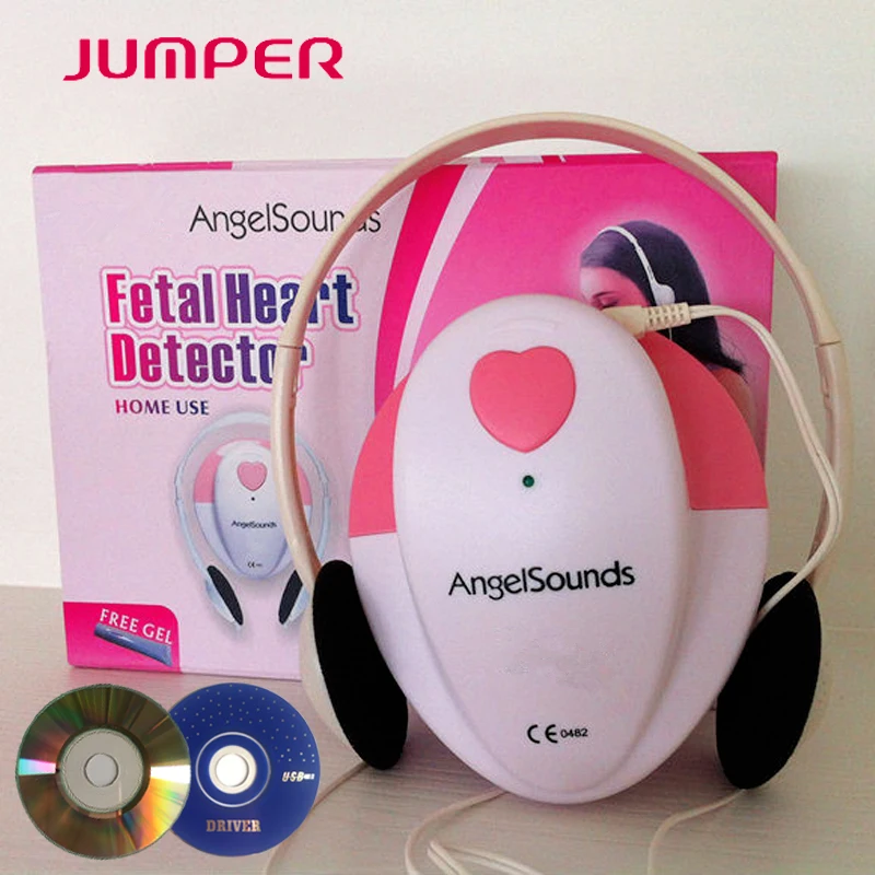 

Angelsounds Fetal Doppler Pocket Ultrasound Baby Heart Monitor + Earphone + Line-in USB cable+ gel + battery+2CD +Christmas Card