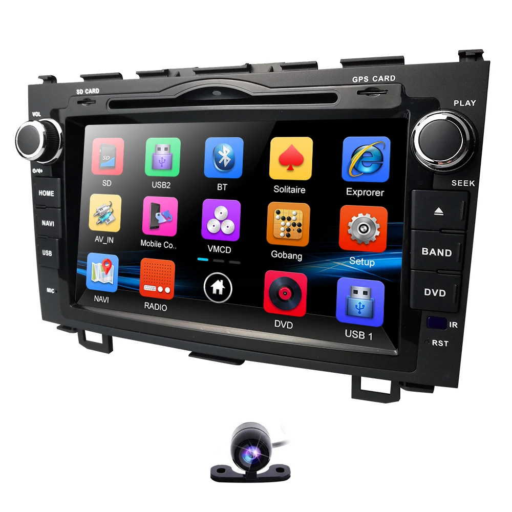 Автомобильный dvd-плеер монитор для HONDA CRV 2006-2011 Автомобильный стерео аудио головное устройство емкостный сенсорный экран SWC DVR Автомобильная Мультимедийная камера