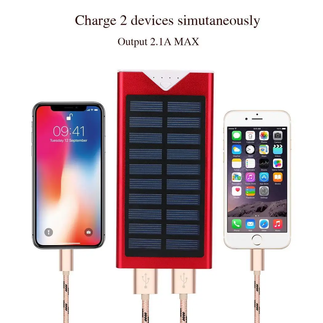 20000 мАч power Bank 2USB беспроводное портативное мобильное зарядное устройство Внешний аккумулятор для iPhone Xiaomi samsung