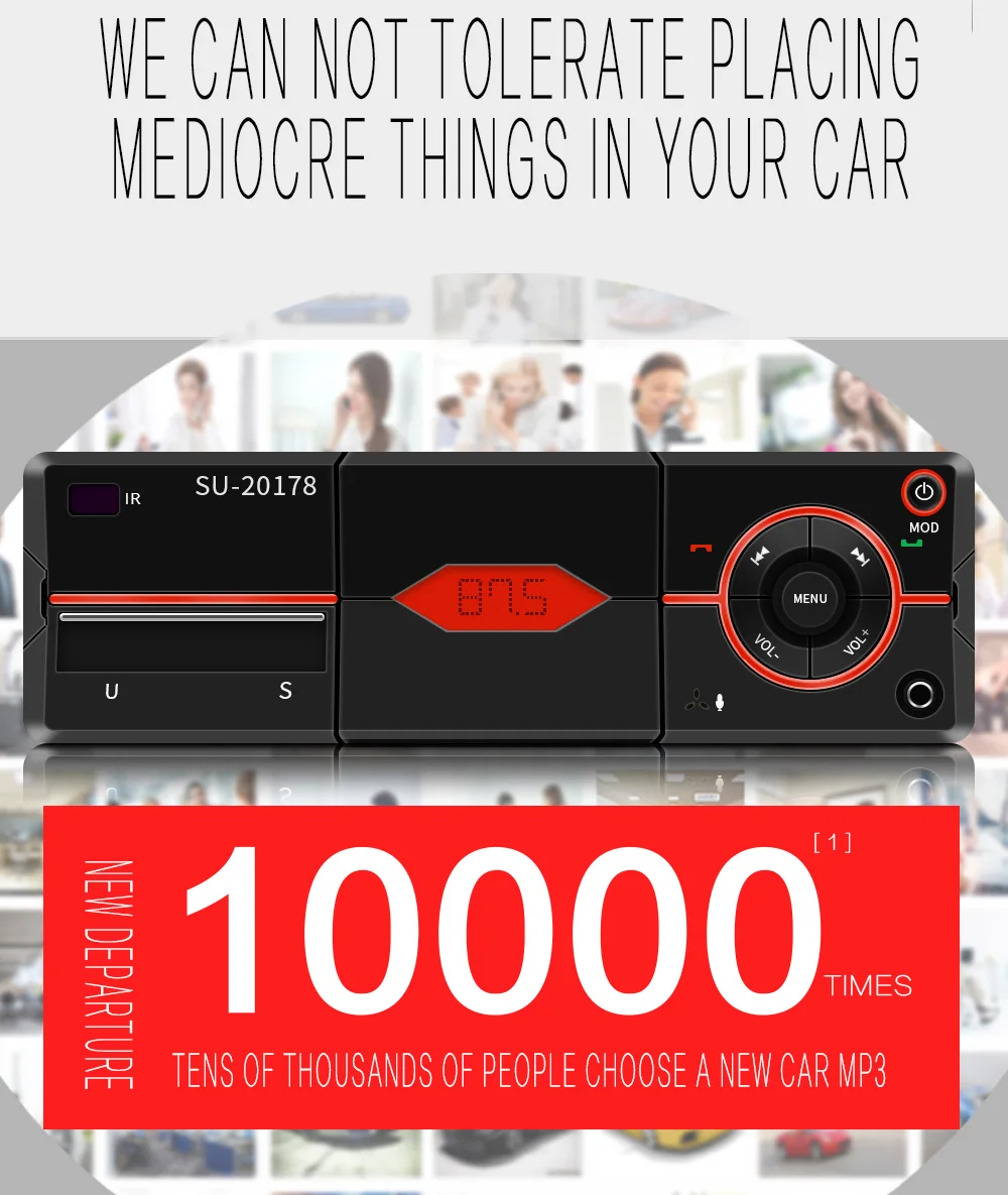 Автомагнитола 1Din In-Dash MP3 Multimemedia плеер авторадио AUX FM Bluetooth Handsfree USB SD карта пульт дистанционного управления автомобильный аудио