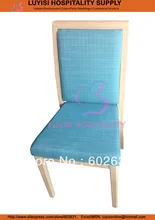 Hot sale stackable woodgrain wood color Aluminum dining chair
