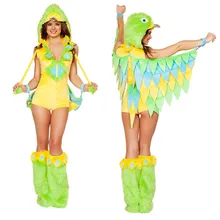 Señora de la Mujer Moda Ropa de Cosplay Mujeres de Halloween Traje del Funcionamiento de la Etapa Uniformes Cos Verdes B-4917