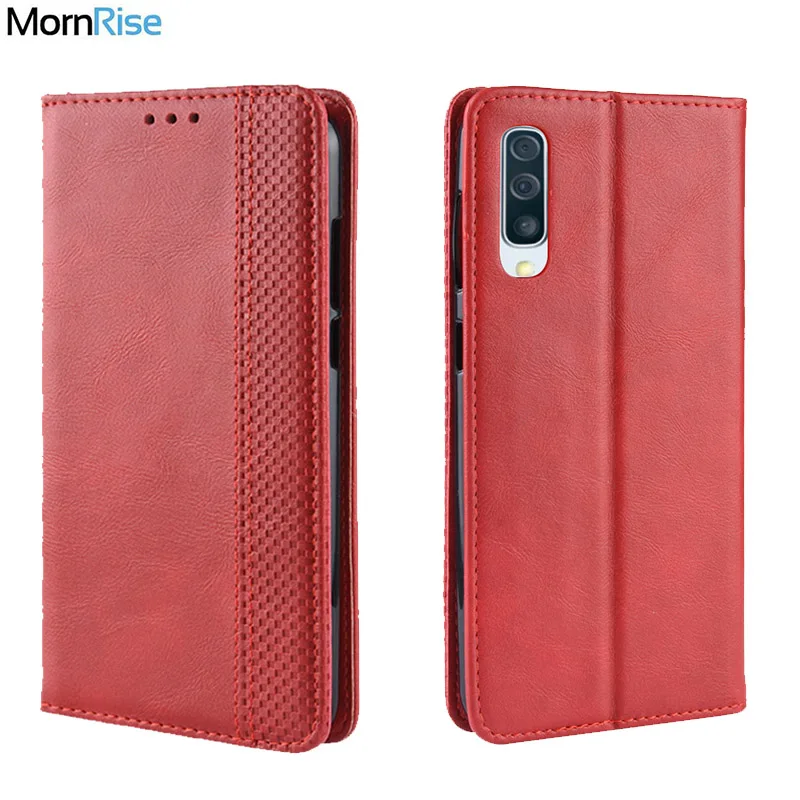 

Luxury Retro Slim Magnetic Leather Flip Cover For Samsung Galaxy A50 A30 Case Book Wallet Card Slot Stand Soft Cover Phone Bags